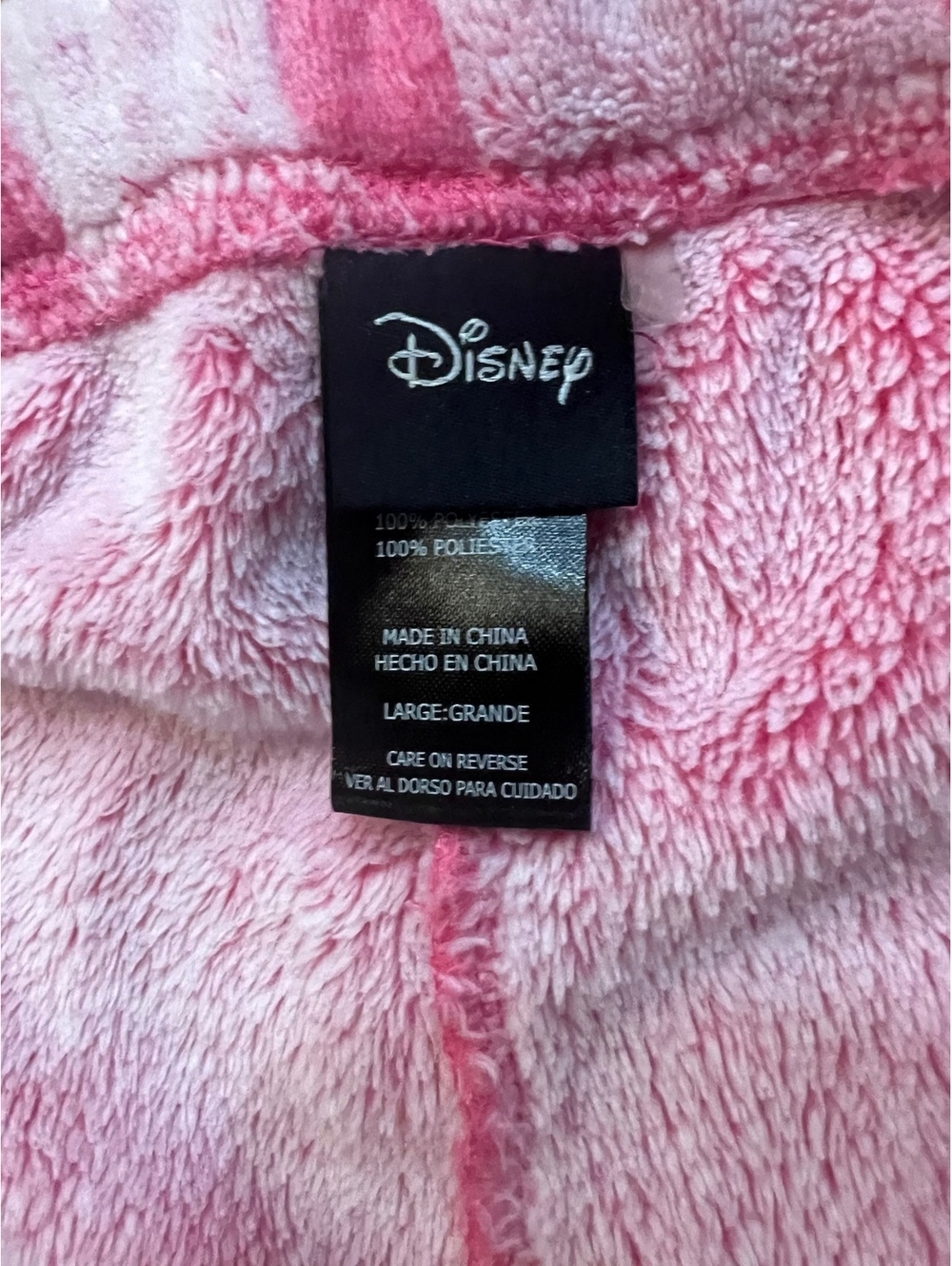 Disney Minnie Mouse Fleece Pajama Set Large Pink Plush Loungewear PJ Pants Top - Picture 8 of 9